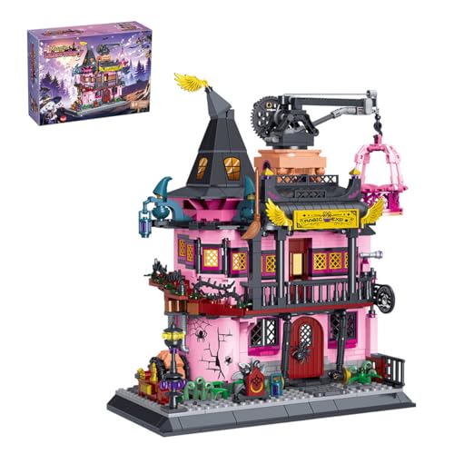 NUOJIAYING Magisches Labor Mini-Bausteine Bausatz, 1022-teiliges Zauberburg-Modell mit aufsteigendem Turm, Architektur Konstruktions Modell Spielzeug für Zuhause Büro Dekoration von NUOJIAYING
