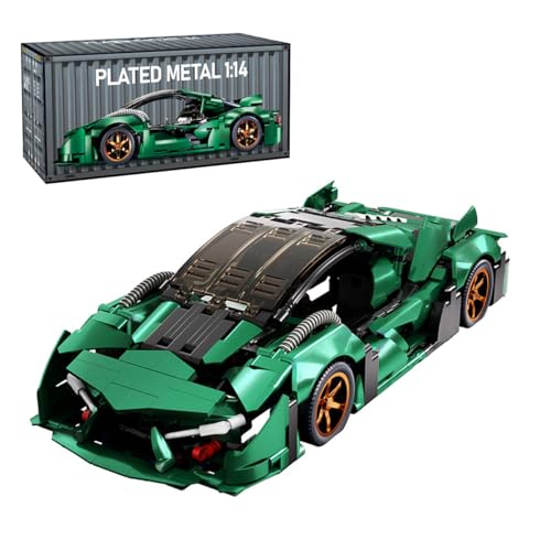 NUOJIAYING Supersportwagen Bausteine Sets, 1:14 Technik Sportwagen Bausteine Rennwagen Auto Modell, Technik Supersportwagen Modellbausatz Konstruktionsspielzeug Kompatibel mit Großen Marken (019) von NUOJIAYING