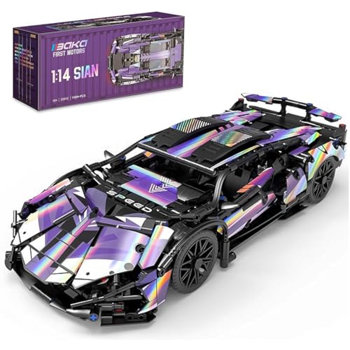 NUOJIAYING Supersportwagen Bausteine Sets, 1064 Teile 1:14 Technik Sportwagen Bausteine Rennwagen Auto Modell, DIY Sportwagen Modell Bausteine Bausatz, Kompatibel mit großen Marken NUOJIAYING Supersportwagen Bausteine Sets, 1064 Teile 1:14 Technik Sportwagen Bausteine Rennwagen Auto Modell, DIY Sportwagen Modell Bausteine Bausatz, Kompatibel mit großen Marken von NUOJIAYING