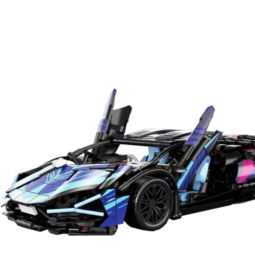 NUOJIAYING Supersportwagen Bausteine Sets, 1314 Teile 1:14 Technik Sportwagen Bausteine Rennwagen Auto Modell, DIY Sportwagen Modell Bausatz, Geschenk für Kinder und Erwachsene von NUOJIAYING