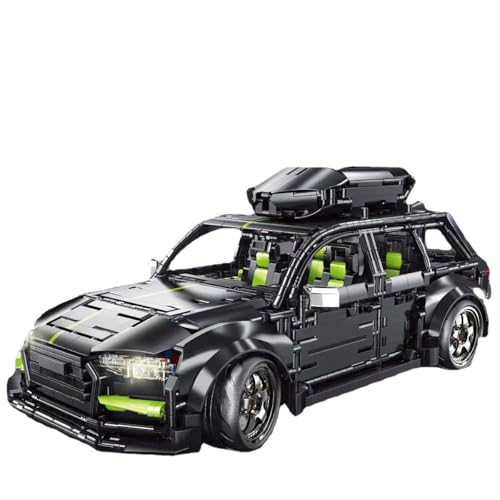 NUOJIAYING Technik Rennenauto Bausteine für RS6, 2896 Teile 1:10 Technik Sportwagen Modell Bausatz Technik Rennwagen MOC Klemmbausteine(Box Nicht im Lieferumfang enthalten)(Ohne Motor) von NUOJIAYING