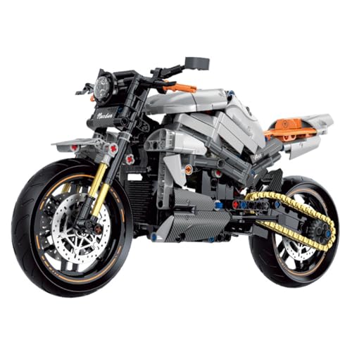 Technik Motorrad Bausteine für V4CR, 642 Teile Klemmbausteine Technik Supermotorrad, Technic Motorrad Modell Kompatibel mit großen Marken von NUOJIAYING