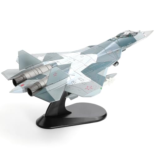 NUOTIE 1/100 SU-57 Flugzeugmodellbausatz aus russischem Sukhoi, Druckguss-Metall, SU-57, Militärflugzeug, vorgefertigtes Kampfmodell aus Legierung, für Erwachsene, Enthusiasten, Sammlungen oder NUOTIE 1/100 SU-57 Flugzeugmodellbausatz aus russischem Sukhoi, Druckguss-Metall, SU-57, Militärflugzeug, vorgefertigtes Kampfmodell aus Legierung, für Erwachsene, Enthusiasten, Sammlungen oder von NUOTIE