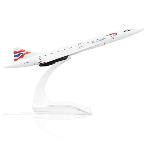 NUOTIE 1/400 Concorde British Airways Vorgebautes Flugzeugmodell Druckguss-Flugzeugmodellbausätze Flugzeugmodell aus Metall Anzeigemodell Sammlung oder Geschenk von NUOTIE