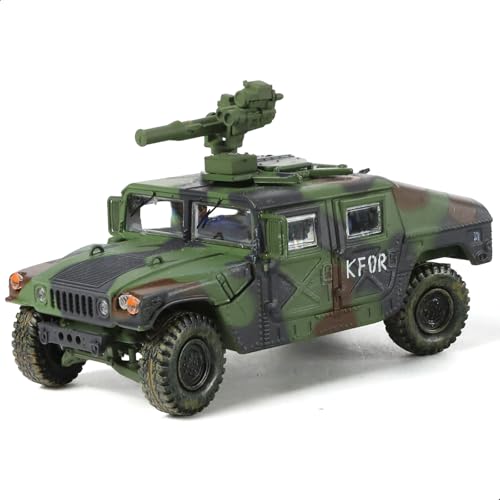NUOTIE 1/64 Hummer-Automodell Militär-LKW Geländewagen Metalldruckguss-Modell militärisches Mehrzweck-Panzerfahrzeugmodell geeignet für die Sammlung von Erwachsenen (KFOR) von NUOTIE