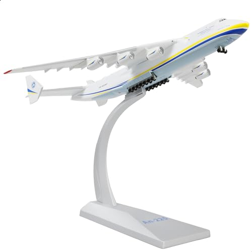 NUOTIE AN-225 Mriya 1:400 Maßstab Modellflugzeug Bausatz, Metall-Druckguss Transportflugzeug Modell mit Display-Ständer, Flugzeugmodellbau Geschenk (Ukrainisches Gemälde) von NUOTIE