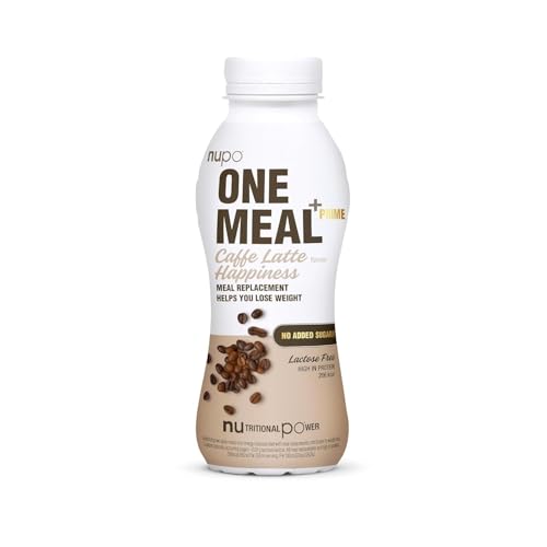 NUPO® Mahlzeitenersatz Trinkmahlzeit zum abnehmen [Caffe Latte - 12 Stk.] - Diät Drink zum abnehmen - Abnehm Shake Mahlzeitersatz - Drink Mahlzeit - Nahrungsersatz - Flüssignahrung Mensch von NUPO