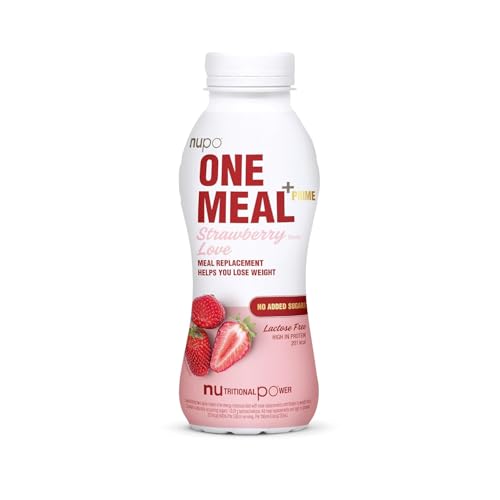 NUPO® Mahlzeitenersatz Trinkmahlzeit zum abnehmen [Erdbeere - 12 Stk.] - Diät Drink zum abnehmen - Abnehm Shake Mahlzeitersatz - Drink Mahlzeit - Nahrungsersatz - Flüssignahrung Mensch von NUPO