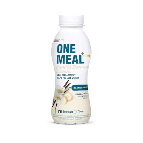 NUPO® Mahlzeitenersatz Trinkmahlzeit zum abnehmen [Vanille-Banane - 12 Stk.] - Diät Drink zum abnehmen - Abnehm Shake Mahlzeitersatz - Drink Mahlzeit - Nahrungsersatz - Flüssignahrung Mensch von NUPO