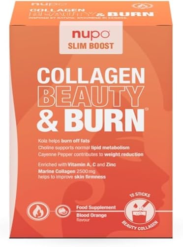 Nupo Slim Boost Collagen Beauty & Burn - Kollagen-Drink mit Vitaminen, Zink & Pflanzenextrakten - 15 Blutorange-Geschmack Sachets Nupo Slim Boost Collagen Beauty & Burn - Kollagen-Drink mit Vitaminen, Zink & Pflanzenextrakten - 15 Blutorange-Geschmack Sachets von NUPO