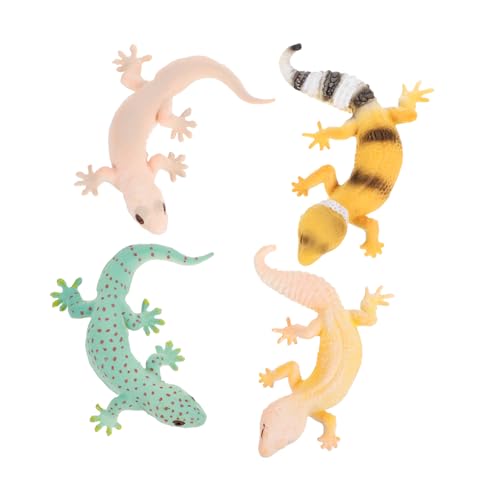 NUSITOU Gecko-Dekoration 4 Stück Tiermodell lernspiele Kinder Spielzeug für Kinder lustiges Lernspielzeug Tierfiguren von NUSITOU
