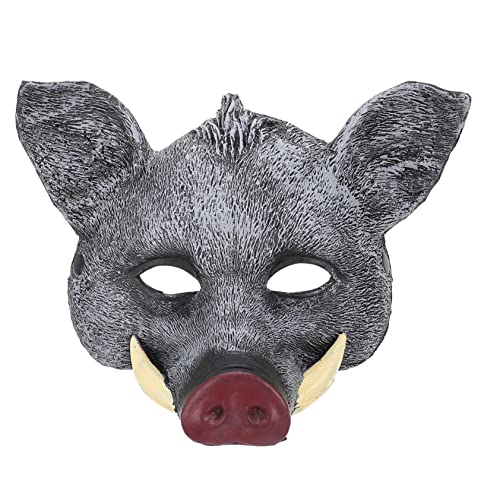 NUSITOU Wildschwein Maske Für Party Maske Für Die Party Maskenkopf Maskerade Tiermaske Halloween- -maske Abdeckung Halloween-kostümmaske Halloween-thema Gesichtsmaske Pu Erwachsener von NUSITOU