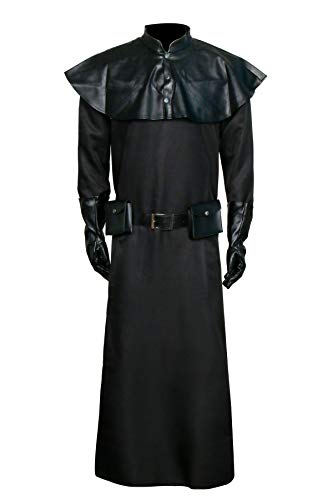 NUWIND Pest Doctor Halloween Cosplay Kostüm Mittelalter Steampunk Verkleidung Schwarzer Robe Rollenspiel Outift Erwachsene (XXXL) von NUWIND