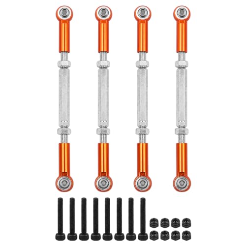 NUZAMAS 4 Stück M5 x 112 mm Metall verstellbare Verbindungsstange Servo Zugstange für ZD Racing Hobao JLB HSP HPI Redcat ARRMA KRATON RC Auto LKW Buggy Truggy von NUZAMAS