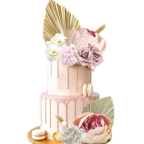 Boho Kuchen Deko Set,14 Stück Palmenblätter Tortendeko Blumen Papierförmige Palmenblätter Cake Topper Undgoldenen Kugeln Für Geburtstag Blume Kuchen Topper Für Männer Frau DIY Geburtstag Hochzeit Boho Kuchen Deko Set,14 Stück Palmenblätter Tortendeko Blumen Papierförmige Palmenblätter Cake Topper Undgoldenen Kugeln Für Geburtstag Blume Kuchen Topper Für Männer Frau DIY Geburtstag Hochzeit von NVKRLFYD