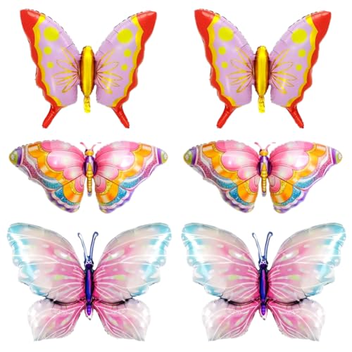 6PCS Schmetterlings Folienballons Geburtstagsdeko Schmetterlings Happy Birthday Luftballons Bunte Schmetterlings Foilballoons für Kinder Geburtstag Party Dekoration 6PCS Schmetterlings Folienballons Geburtstagsdeko Schmetterlings Happy Birthday Luftballons Bunte Schmetterlings Foilballoons für Kinder Geburtstag Party Dekoration von NVKRLFYD
