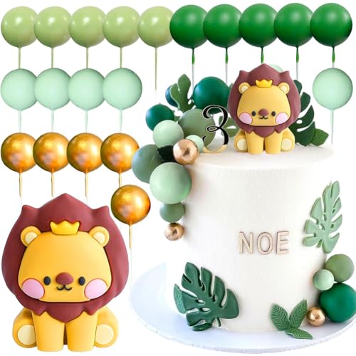 Tortendeko 1. Geburtstag für Baby Kinder Mädchen, Safari Zoo Dschungel Tortendeko Tiere, Löwen Figuren Geburtstag Torten Deko Waldtiere Tortenfigur für Geburtstag Baby Shower Tortendeko 1. Geburtstag für Baby Kinder Mädchen, Safari Zoo Dschungel Tortendeko Tiere, Löwen Figuren Geburtstag Torten Deko Waldtiere Tortenfigur für Geburtstag Baby Shower von NVKRLFYD