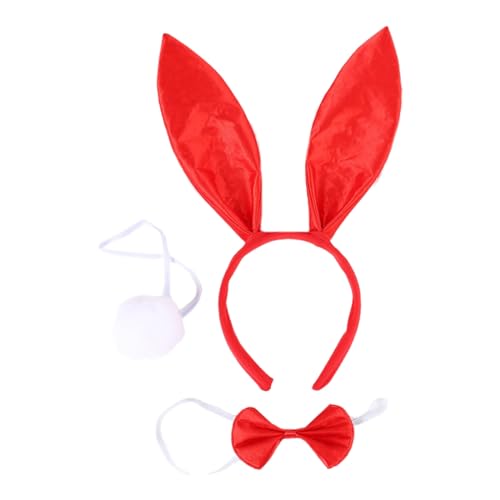 NVOQILIN 3-teiliges Cartoon-Plüsch-Form-Stirnband & Schwanz & Fliege Kostüm Set Requisiten für Ostern Party Karneval Lustiges Kleid NVOQILIN 3-teiliges Cartoon-Plüsch-Form-Stirnband & Schwanz & Fliege Kostüm Set Requisiten für Ostern Party Karneval Lustiges Kleid von NVOQILIN