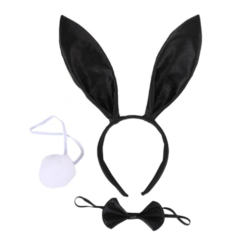 NVOQILIN 3-teiliges Cartoon-Plüsch-Form-Stirnband & Schwanz & Fliege Kostüm Set Requisiten für Ostern Party Karneval Lustiges Kleid NVOQILIN 3-teiliges Cartoon-Plüsch-Form-Stirnband & Schwanz & Fliege Kostüm Set Requisiten für Ostern Party Karneval Lustiges Kleid von NVOQILIN
