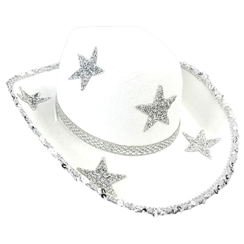 NVOQILIN Bride Porkpie Hut Kristall Panama Hut für Junggesellinnenabschied Cocktail Party Urlaub Elegant Kristall für Comedian Party Hüte Erwachsene von NVOQILIN