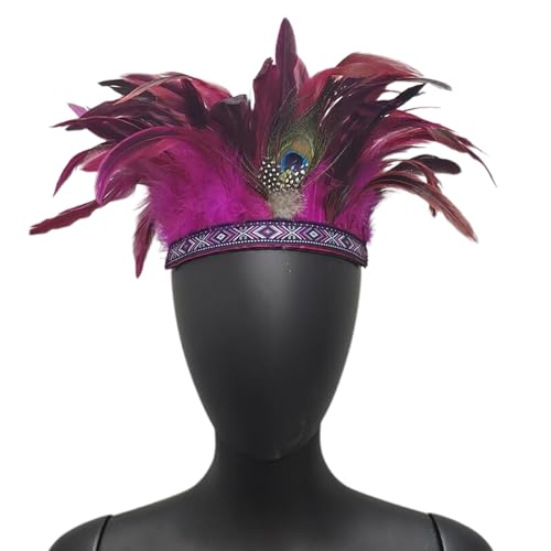 NVOQILIN Ethnisches Feder-Stirnband, Festival, Feier, IndianChiefs, Haarband, Maskeraden, Kopfbedeckung, Karneval, Party, Haardekoration, Partyzubehör NVOQILIN Ethnisches Feder-Stirnband, Festival, Feier, IndianChiefs, Haarband, Maskeraden, Kopfbedeckung, Karneval, Party, Haardekoration, Partyzubehör von NVOQILIN
