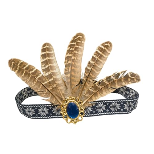 NVOQILIN Feder-Kopfbedeckung für bequemen und indischen Vintage-Stil, für Themenpartys und Festivalveranstaltungen, Feder-Kopfschmuck NVOQILIN Feder-Kopfbedeckung für bequemen und indischen Vintage-Stil, für Themenpartys und Festivalveranstaltungen, Feder-Kopfschmuck von NVOQILIN