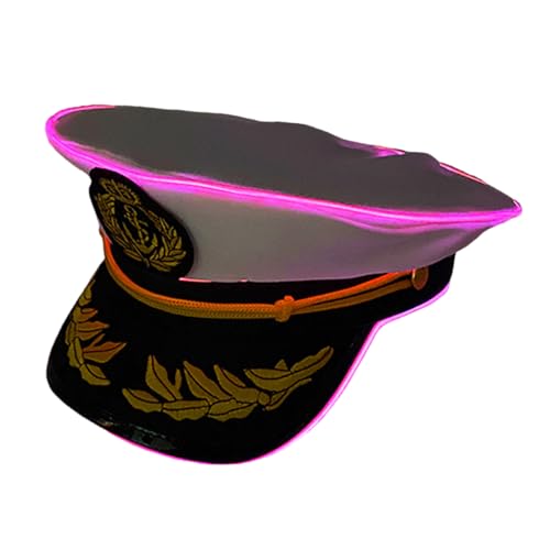 NVOQILIN Kapitän Kopfbedeckung Cosplay LED beleuchteter Hut für Trendsetter und Partyliebhaber auf der Suche nach Einzigartigkeit Modischer LED-Hut NVOQILIN Kapitän Kopfbedeckung Cosplay LED beleuchteter Hut für Trendsetter und Partyliebhaber auf der Suche nach Einzigartigkeit Modischer LED-Hut von NVOQILIN