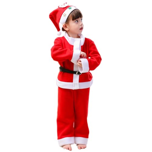 NVOQILIN Weihnachtsmann-Kostüm-Set für Mädchen, enthält und Kleid, Weihnachtsmann-Kostüm, Outfit mit Hemd und Hose NVOQILIN Weihnachtsmann-Kostüm-Set für Mädchen, enthält und Kleid, Weihnachtsmann-Kostüm, Outfit mit Hemd und Hose von NVOQILIN