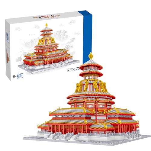 NVOSIYU Architecture Ziwei Palace Micro Bausteine, Mini Blocks Chinesisches Architektur-Modell DIY Nano Blocks Spielzeug Geschenk für Erwachsene, 5436 Stücke von NVOSIYU