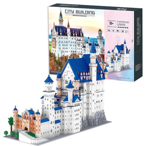 NVOSIYU Schloss Neuschwanstein Micro Bausteine, Mini Blocks Architektur Modell DIY Nano Mini Bausteine Spielzeug Geschenk für Erwachsene, 11810PCS von NVOSIYU