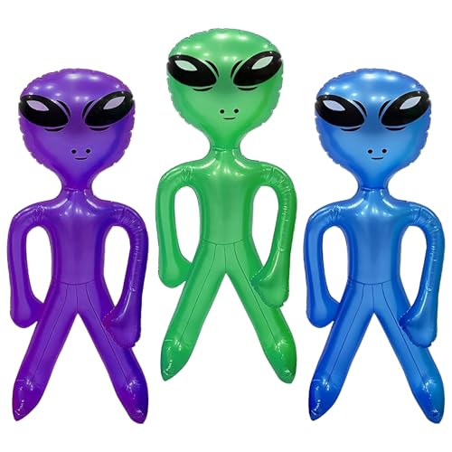 Aufblasbarer Alien-Ballon, klein, aufblasbar, Alien, aufblasbar, für Alien-Party, Halloween, Geburtstag, Weihnachten, Alien-Thema, Kostümparty, Dekoration, Grün, Blau, Lila, 3 Stück Aufblasbarer Alien-Ballon, klein, aufblasbar, Alien, aufblasbar, für Alien-Party, Halloween, Geburtstag, Weihnachten, Alien-Thema, Kostümparty, Dekoration, Grün, Blau, Lila, 3 Stück von NVTEGR