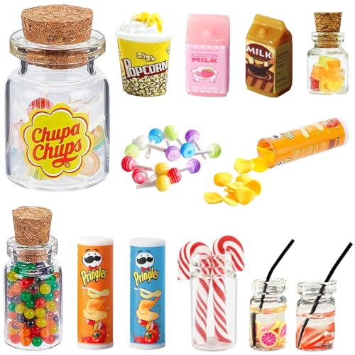 11 Stück Wichtel Zubehör, Miniatur Weihnachten Süßigkeiten und Trinken Set für Weihnachtsmarkt, Süßigkeitenstände, Wichtelzubehör mit Gummibärchen für Wichteltür Deko und 1:12 Puppenhaus 11 Stück Wichtel Zubehör, Miniatur Weihnachten Süßigkeiten und Trinken Set für Weihnachtsmarkt, Süßigkeitenstände, Wichtelzubehör mit Gummibärchen für Wichteltür Deko und 1:12 Puppenhaus von NVTRSD
