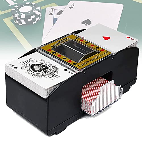 NVYAZJ Automatischer Kartenmischer, elektrischer Kartenhändler mit 2 Kartendecks, unterstützt Verschiedene benutzerdefinierte Spielmethoden, für Spielkarten, UNO, Poker, Heimkartenspiele von NVYAZJ