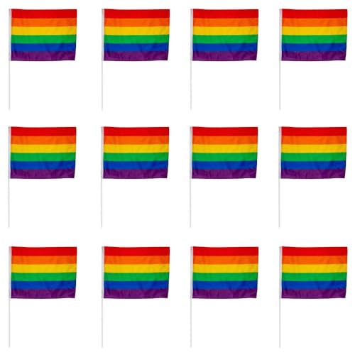 NW NATIONWEAR ALL PRIDE PRODUCTS (12-pack Regnbågsflagga Handflagga Regnbåge Pride) von NW NATIONWEAR