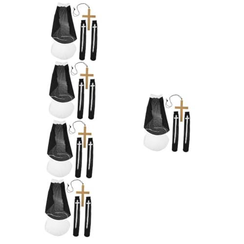 NXNONEPD Cosplay Nun Hut Nonne Kostüm für Frauen Nonne Kopf und Kragen Tiaras für Nonne Kostüm Head Halloween Accessoire Non NXNONEPD Cosplay Nun Hut Nonne Kostüm für Frauen Nonne Kopf und Kragen Tiaras für Nonne Kostüm Head Halloween Accessoire Non von NXNONEPD