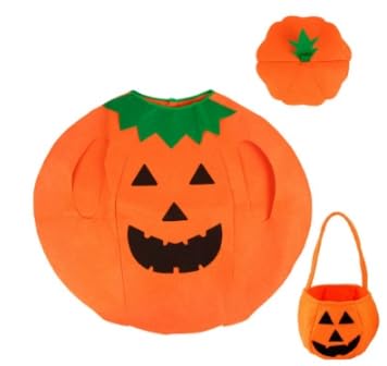 NXPZ Halloween-Kostüm für Kinder, Kürbis-Kostüm, mit Pumpkin Basketball und einer Mütze, Größe M NXPZ Halloween-Kostüm für Kinder, Kürbis-Kostüm, mit Pumpkin Basketball und einer Mütze, Größe M von NXPZ