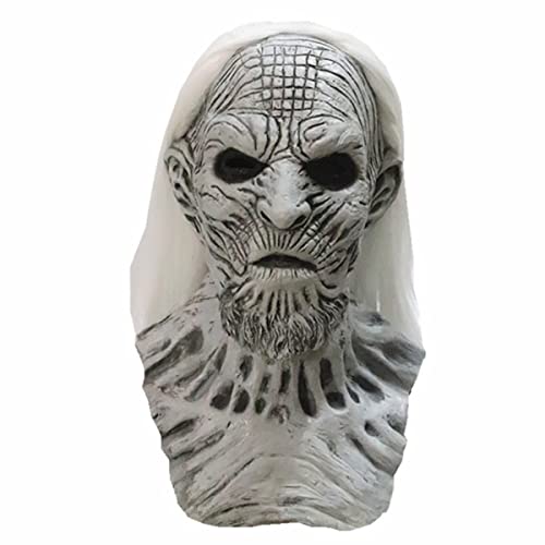 NXTFNRNX Games of Thrones Langhaar Nachtkönig Horror Cosplay Maske Grimasse White Walkers Perücke Kopfbedeckung für Karneval Kostüm Party Requisiten NXTFNRNX Games of Thrones Langhaar Nachtkönig Horror Cosplay Maske Grimasse White Walkers Perücke Kopfbedeckung für Karneval Kostüm Party Requisiten von NXTFNRNX