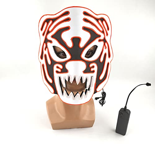 NXTFNRNX Glühende Cosplay Maske El Kaltes Licht Leuchtende Linie Eva Cosplay Maske Abschlussball Party Halloween Horror Glitzer Kopfbedeckung für Karneval Kostüm Party Requisiten NXTFNRNX Glühende Cosplay Maske El Kaltes Licht Leuchtende Linie Eva Cosplay Maske Abschlussball Party Halloween Horror Glitzer Kopfbedeckung für Karneval Kostüm Party Requisiten von NXTFNRNX
