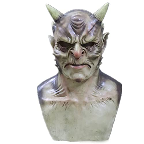 NXTFNRNX Horn Cosplay Maske Alter Mann Cosplay Kopfbedeckung Erwachsene Horror Maske Horror Kopfbedeckung für Karneval Kostüm Party Requisiten NXTFNRNX Horn Cosplay Maske Alter Mann Cosplay Kopfbedeckung Erwachsene Horror Maske Horror Kopfbedeckung für Karneval Kostüm Party Requisiten von NXTFNRNX
