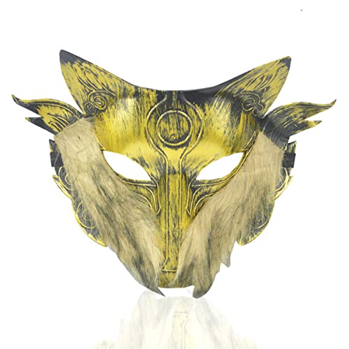 NXTFNRNX Horror Tier Cosplay Maske Böser Wolf Teufel Böser Wolf Cosplay Kopfbedeckung Erwachsene Maske Horror Kopfbedeckung für Karneval Kostüm Party Requisiten von NXTFNRNX