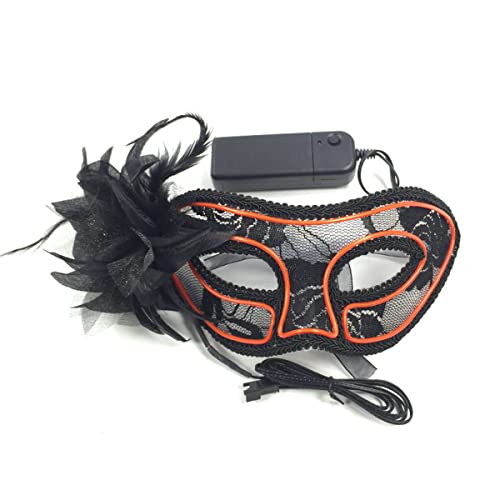 NXTFNRNX Hot El Glowing Masquerade Lace Cosplay Maske Prinzessin Queen Half Face Kopfbedeckung für Karneval Kostüm Party Requisiten NXTFNRNX Hot El Glowing Masquerade Lace Cosplay Maske Prinzessin Queen Half Face Kopfbedeckung für Karneval Kostüm Party Requisiten von NXTFNRNX