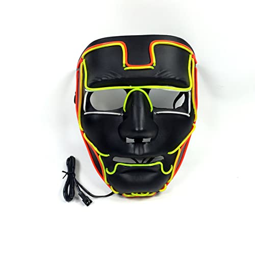 NXTFNRNX Maskerade Leuchtende Cosplay Maske Fluoreszierende Cosplay Maske Bar Party Kaltlicht Kopfbedeckung für Karneval Kostüm Party Requisiten NXTFNRNX Maskerade Leuchtende Cosplay Maske Fluoreszierende Cosplay Maske Bar Party Kaltlicht Kopfbedeckung für Karneval Kostüm Party Requisiten von NXTFNRNX