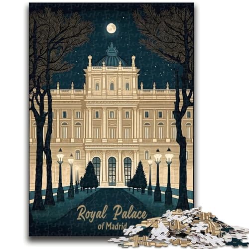 1000-teiliges Puzzle Königspalast von Madrid für Teenager, Geschenke, pädagogisches Spielzeug zum Stressabbau, ganze Familie, 1000 Teile (50x75cm) von NYANBFKEA