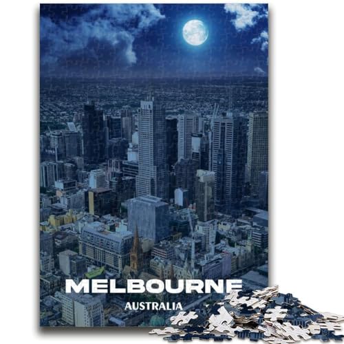 1000-teiliges Puzzle Melbourne City, Australien für Erwachsene und Jugendliche, pädagogisches Spielzeug zum Stressabbau, ganze Familie, 1000 Teile (50x75cm) von NYANBFKEA