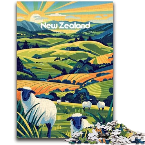 1000-teiliges Puzzle mit neuseeländischen Weiden als Geschenk für Teenager, perfekt für Spieleabende, buntes Spielzeug als Geschenk für zu Hause, 1000 Teile (26x38cm) von NYANBFKEA