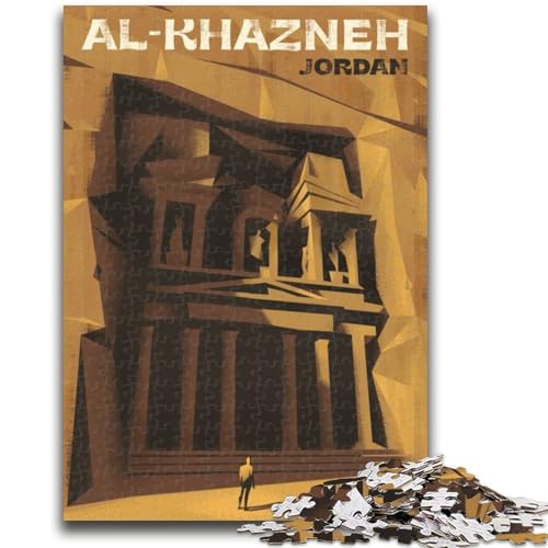 Al-Khazneh, Jordanien Puzzle 1000 Teile für Teenager ab 14 Jahren, Denksportaufgaben, Familienspiele, Weihnachts- und Geburtstagsgeschenke, 1000 Teile (50x75cm) von NYANBFKEA