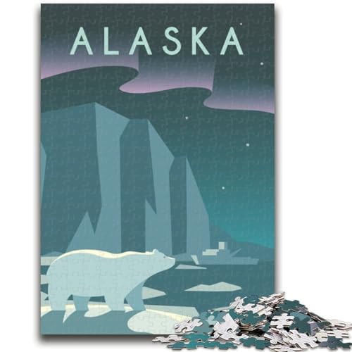 Alaska-Puzzle 1000 Teile für Erwachsene und Jugendliche, anspruchsvolles Spiel und Familienspiel, Geburtstagsgeschenk, Geschenke, Wandkunst, 1000 Teile (26x38cm) von NYANBFKEA