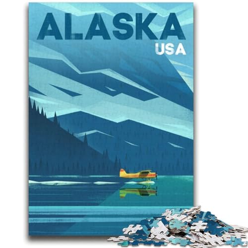 Alaska-Reiseposter, Puzzle für Erwachsene, 2000 Teile, anspruchsvolles Spiel und Lernspiel für die ganze Familie zum Geburtstag, Weihnachten, 2000 Teile (70x100cm) von NYANBFKEA