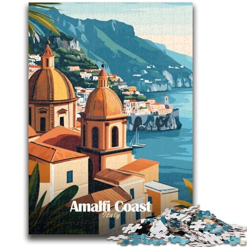 Amalfiküste, Italien, Puzzle für Teenager, 1000 Teile, anspruchsvolles Spiel und Familienspiel mit passendem Poster und Quizblatt, 1000 Teile (26x38cm) von NYANBFKEA