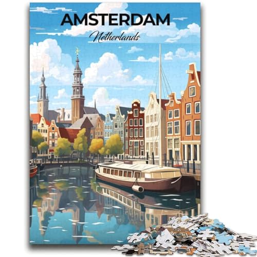 Amsterdam, Niederlande, 2000-teiliges Puzzle für Teenager, Geschenke, pädagogisches Spielzeug zum Stressabbau, ganze Familie, 2000 Teile (70x100cm) von NYANBFKEA
